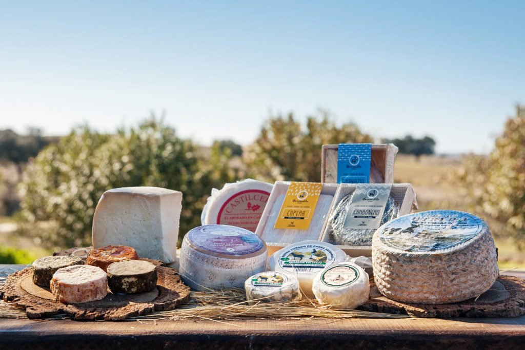 Selección de quesos artesanales en la dehesa de Gastro Dehesa